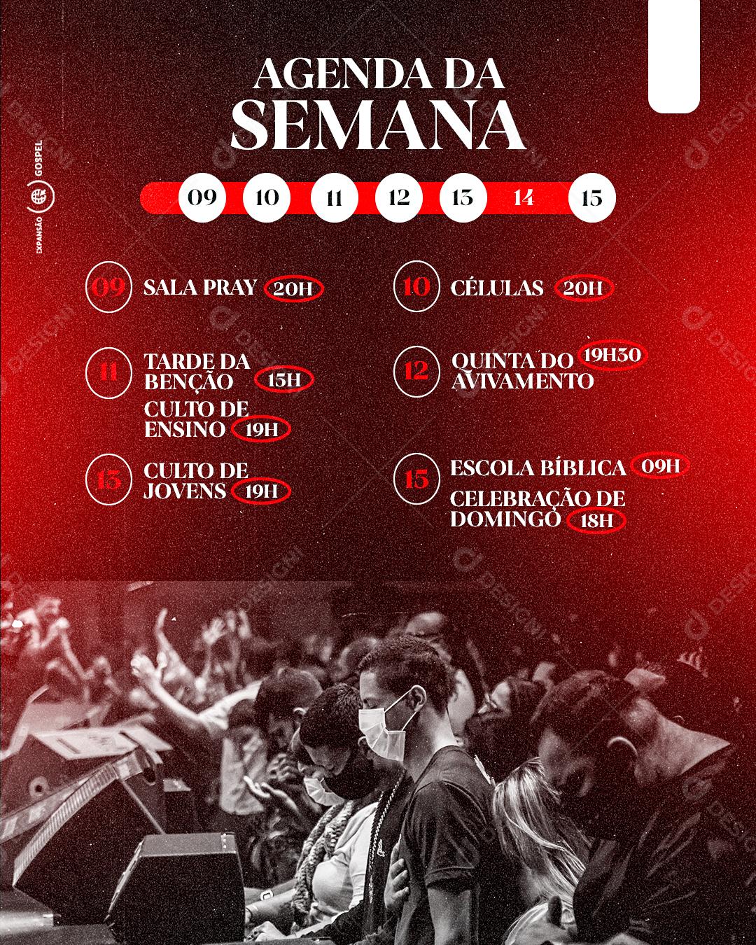 Flyer Semanal Gabriela Rocha Social Media PSD Editável