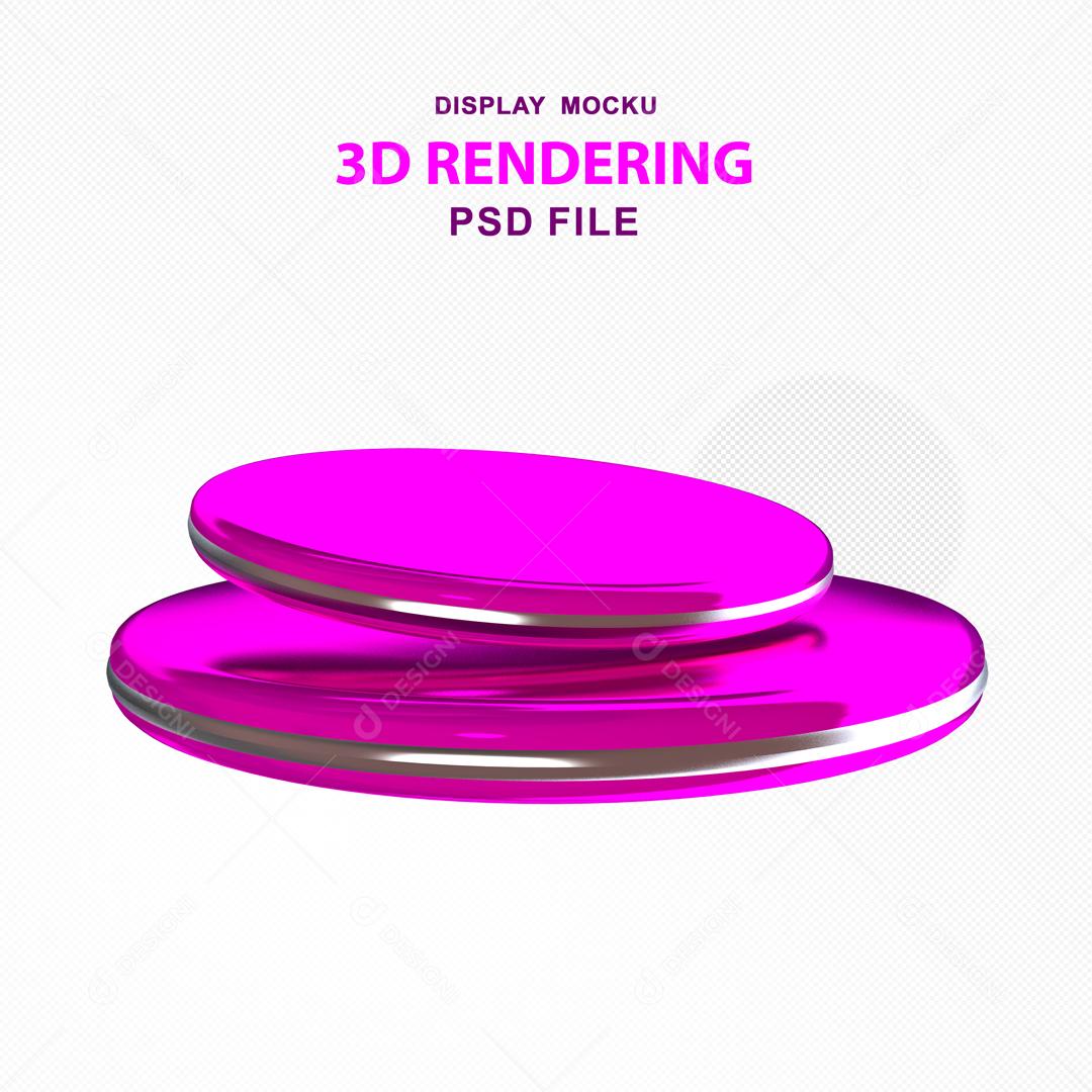 Podium Rosa Elemento 3D Para Composição PSD