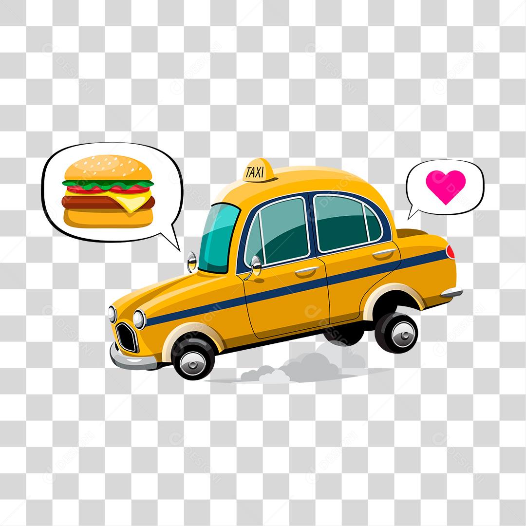 Desenho de carro taxi