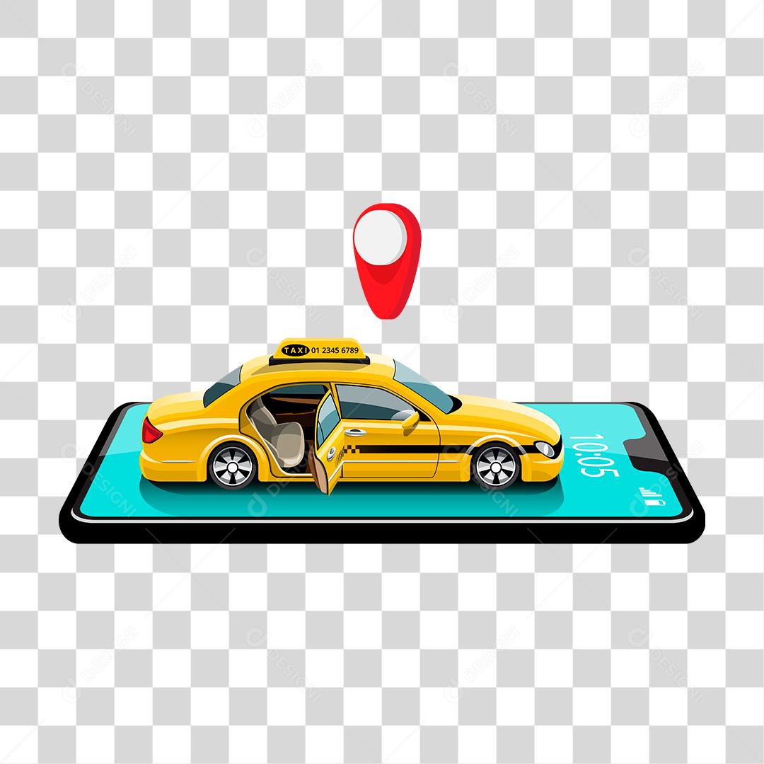 Desenho de taxi uber