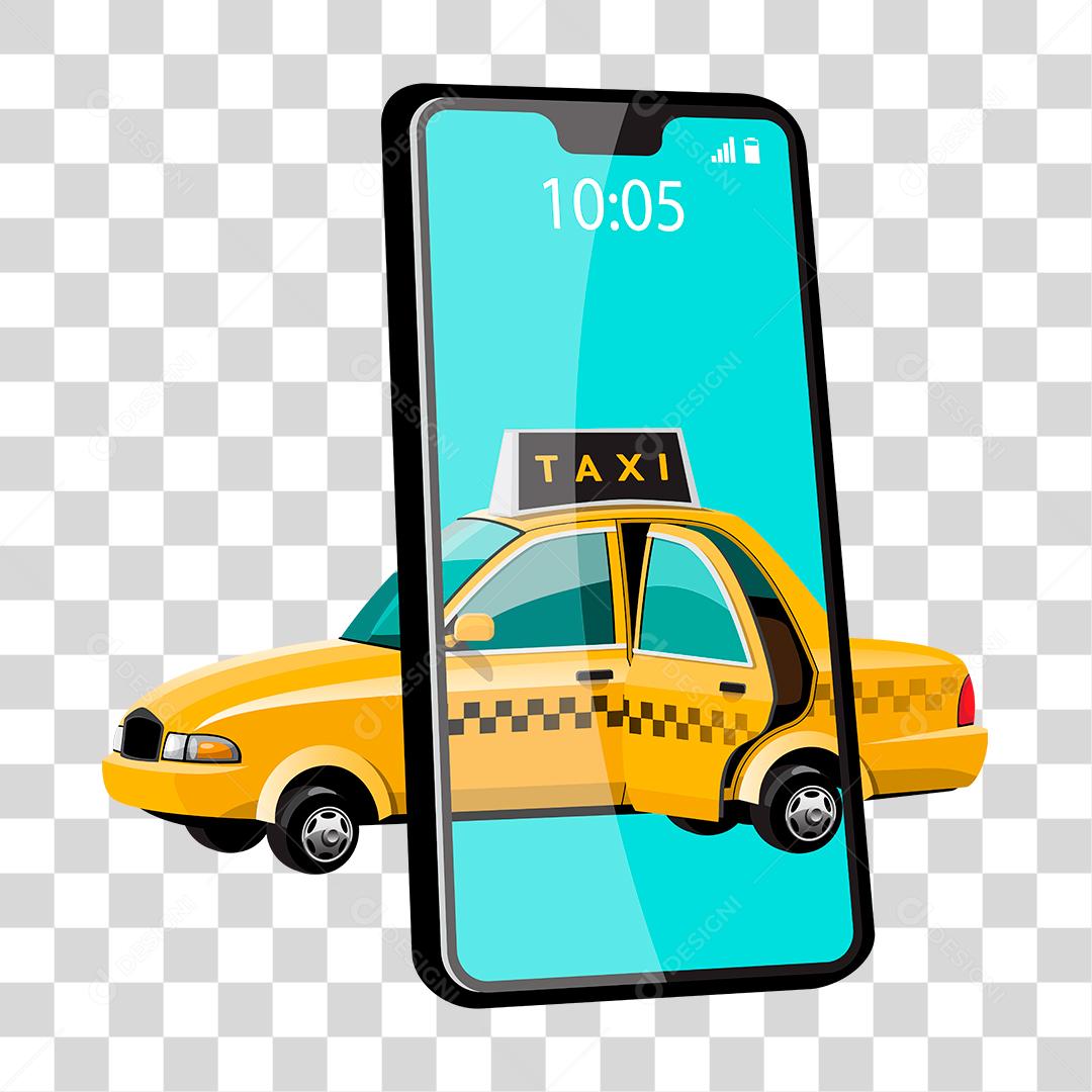 Desenho de taxi uber