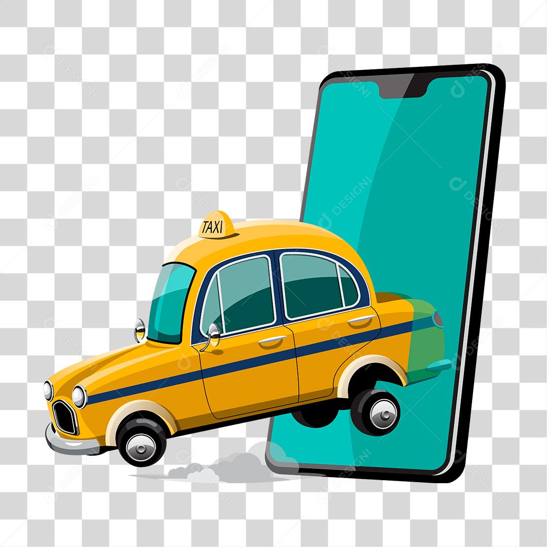 Desenho de taxi uber