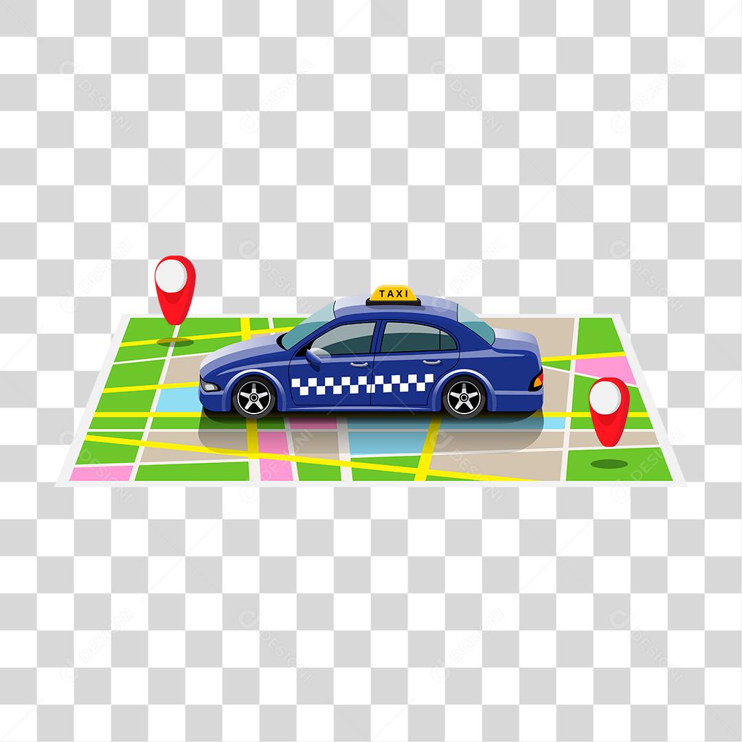 Desenho de taxi uber