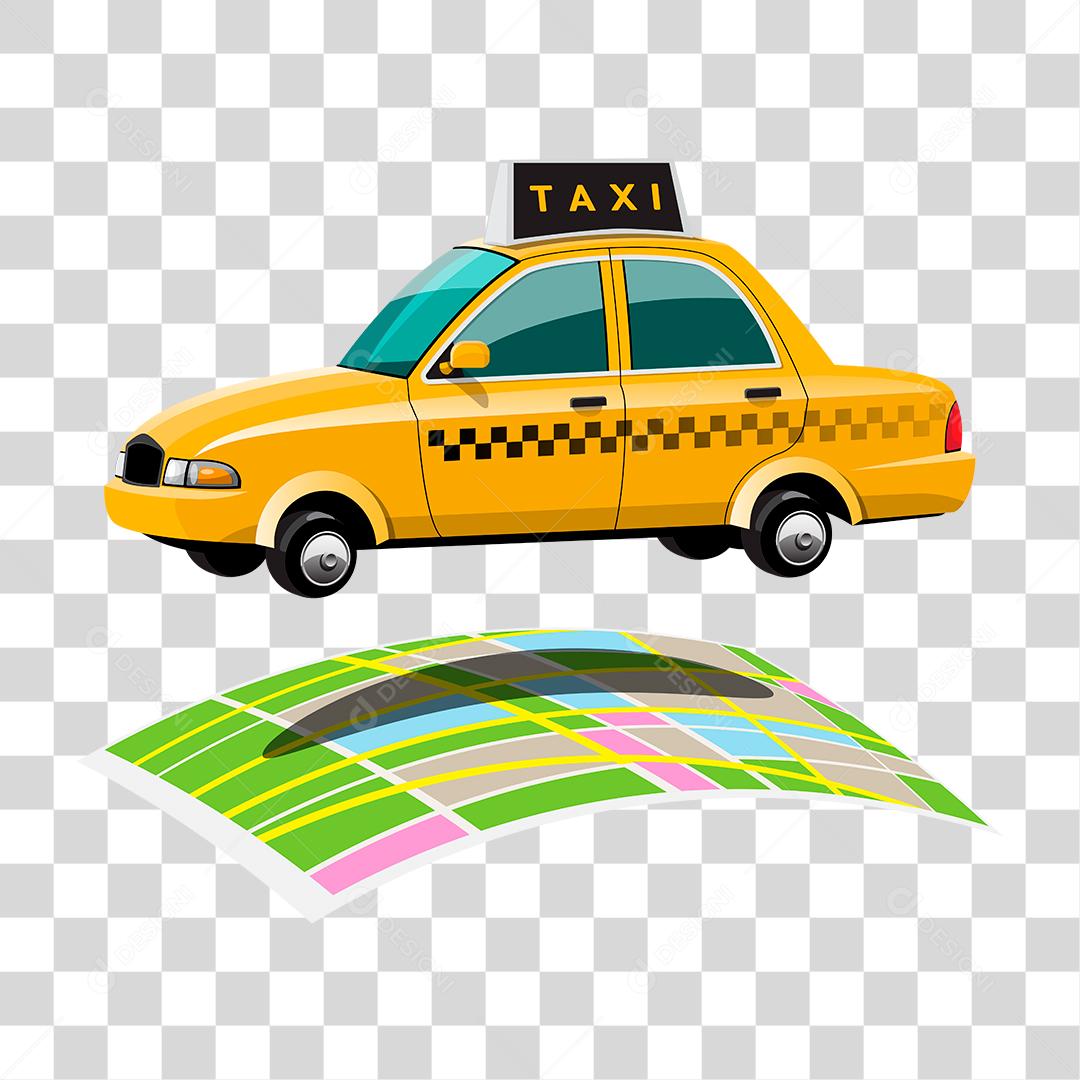 Desenho de taxi uber