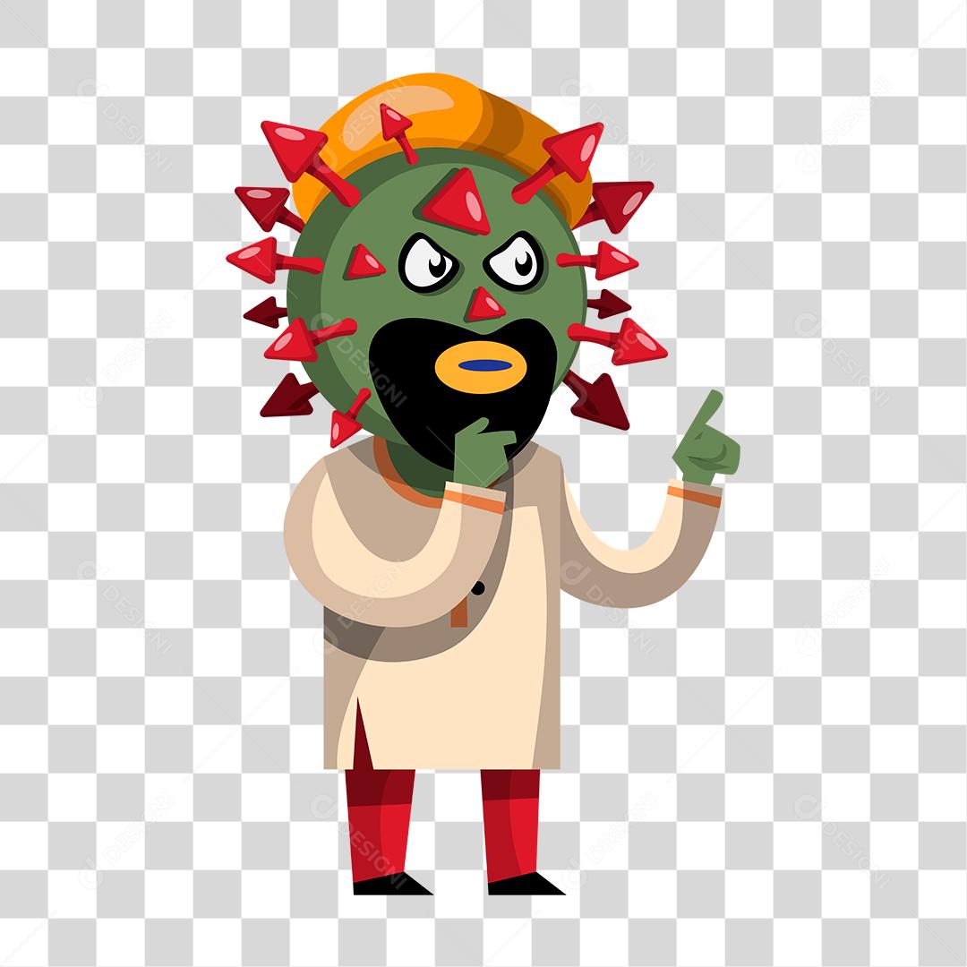 Desenho de personagem de virus