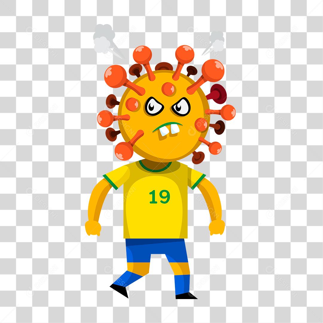 Desenho de personagem de virus