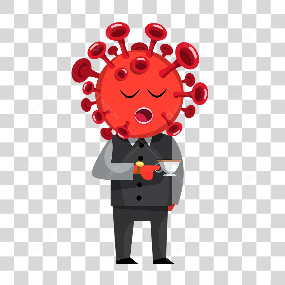 Desenho de personagem de virus