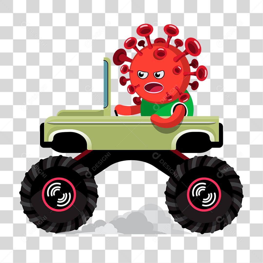 Desenho de personagem de virus