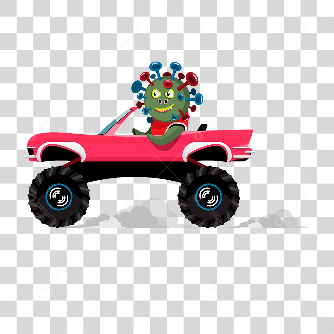 Desenho de personagem de virus