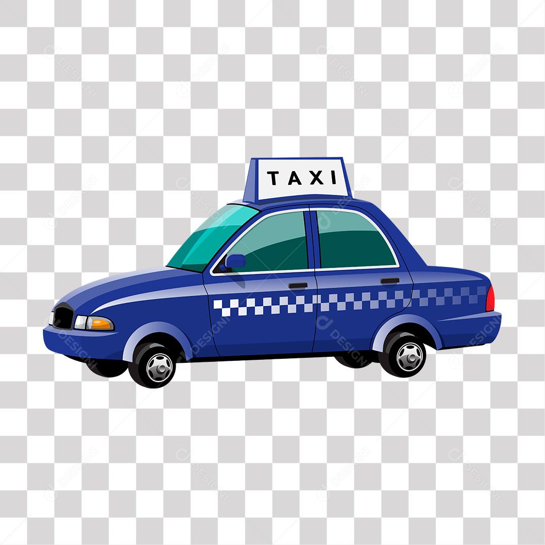 desenho de taxi azul escuro