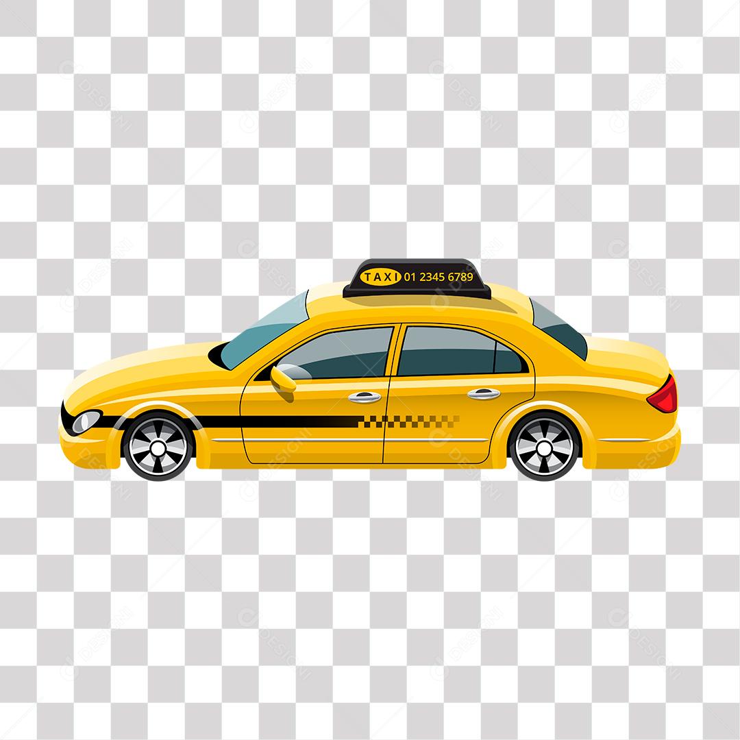 yellow taxi cartoon with black stripes