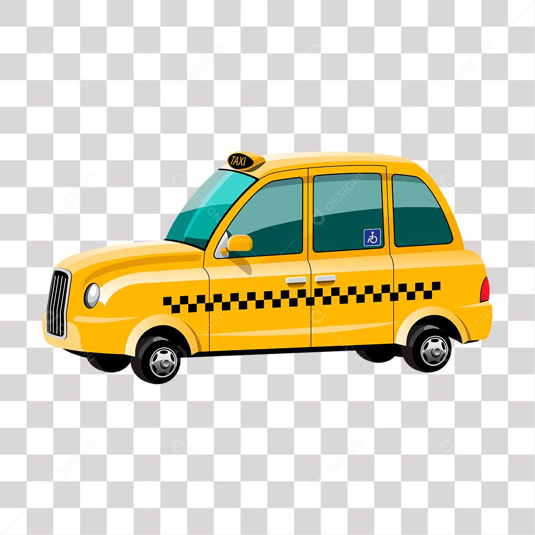 yellow taxi cartoon with black stripes