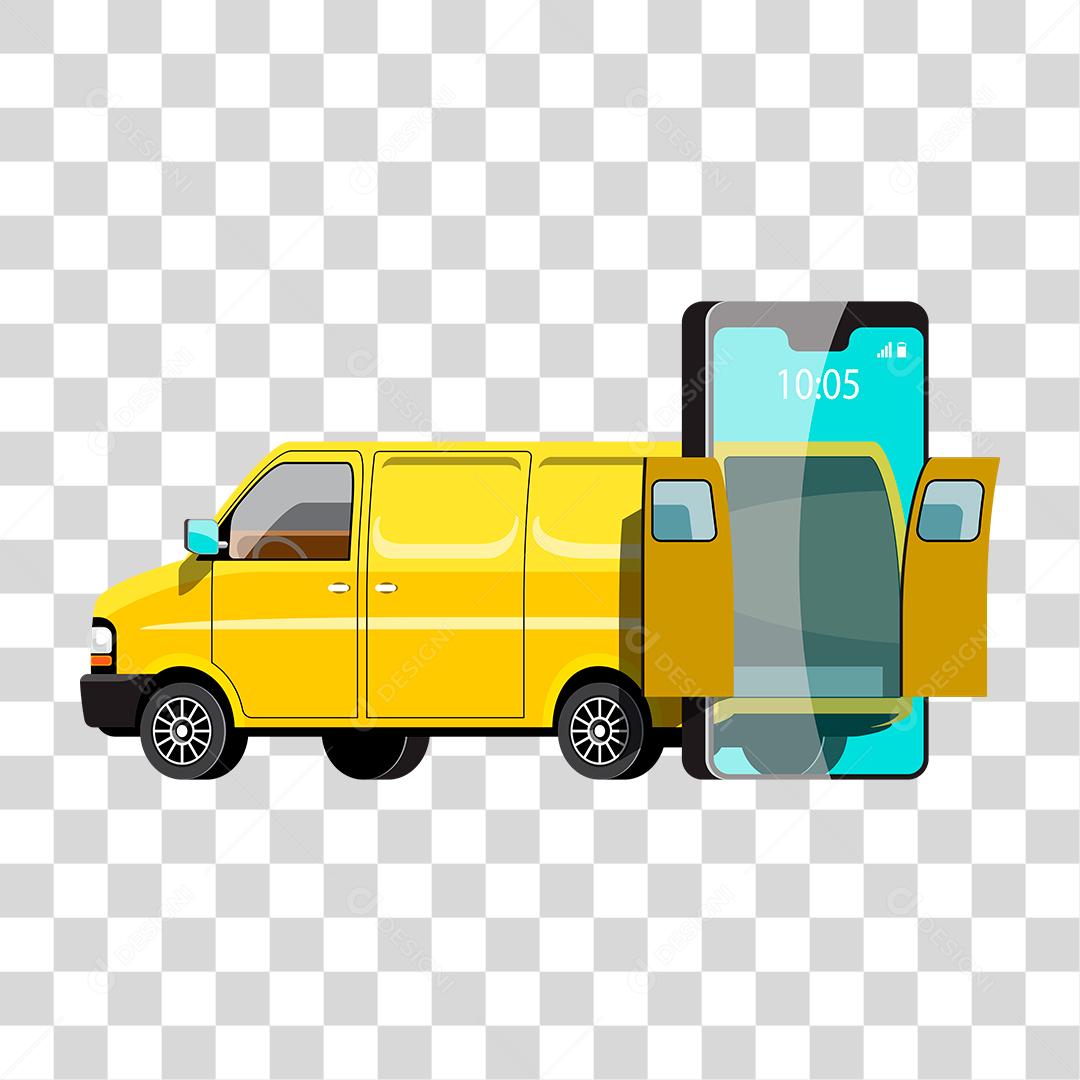 Desenho de carro entregas