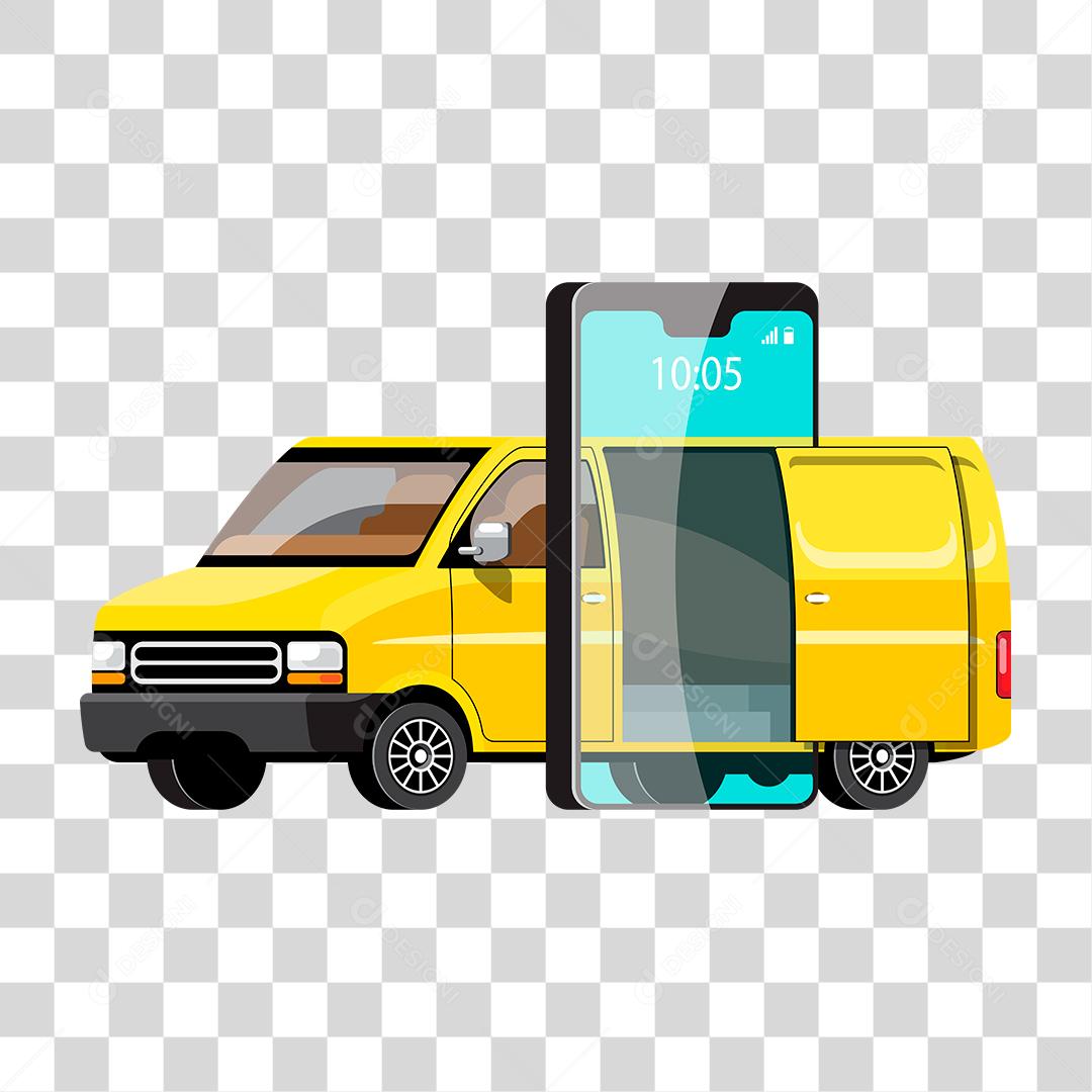 Desenho de carro entregas