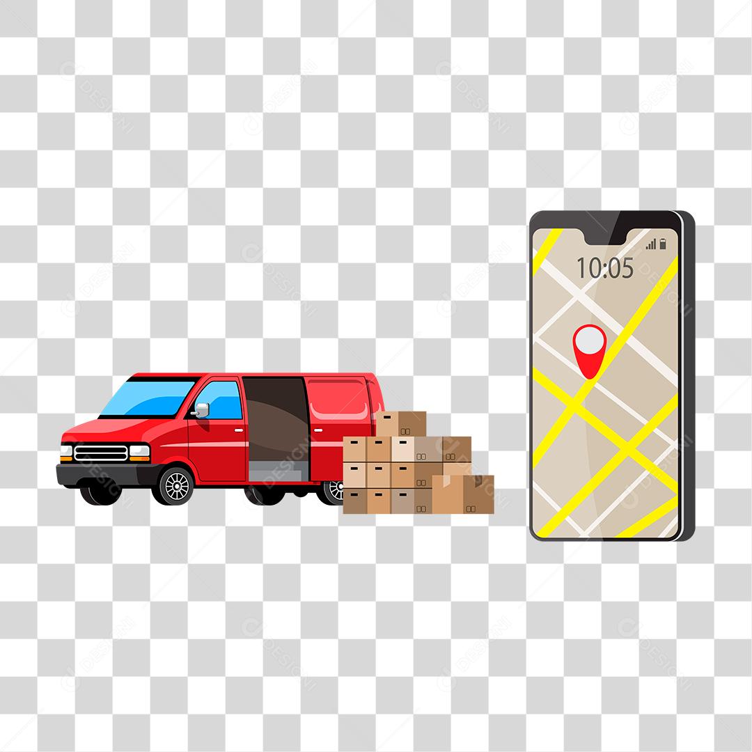 Desenho de carro entregas