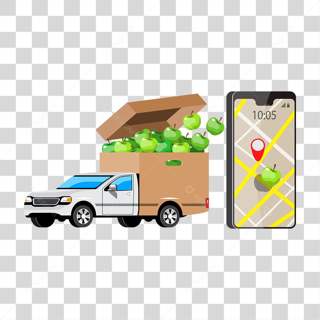 Desenho de carro entregas