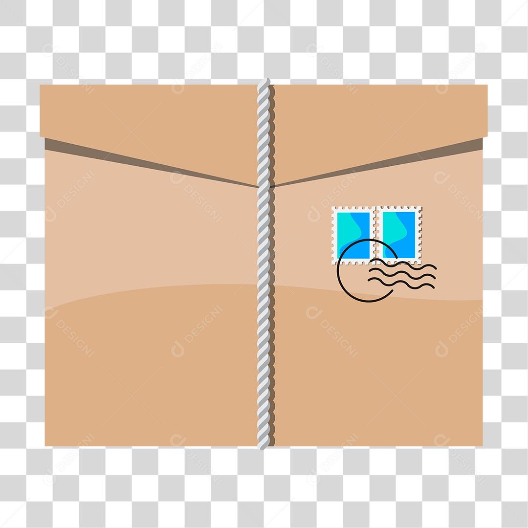 Desenho de caixa encomenda correios