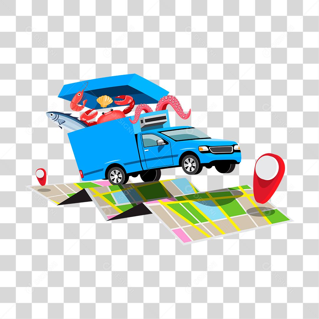 Desenho de carro entregas