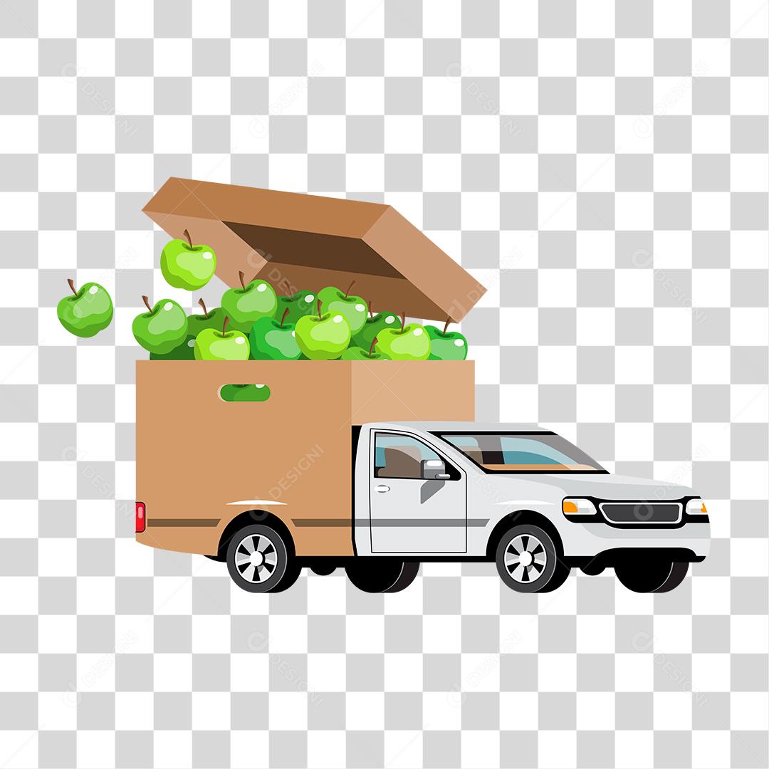 Desenho de carro entregas caminhao