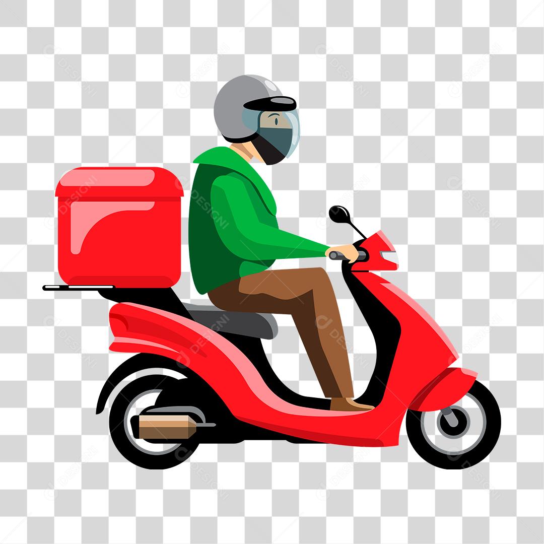 Desenho de motoboy entregas