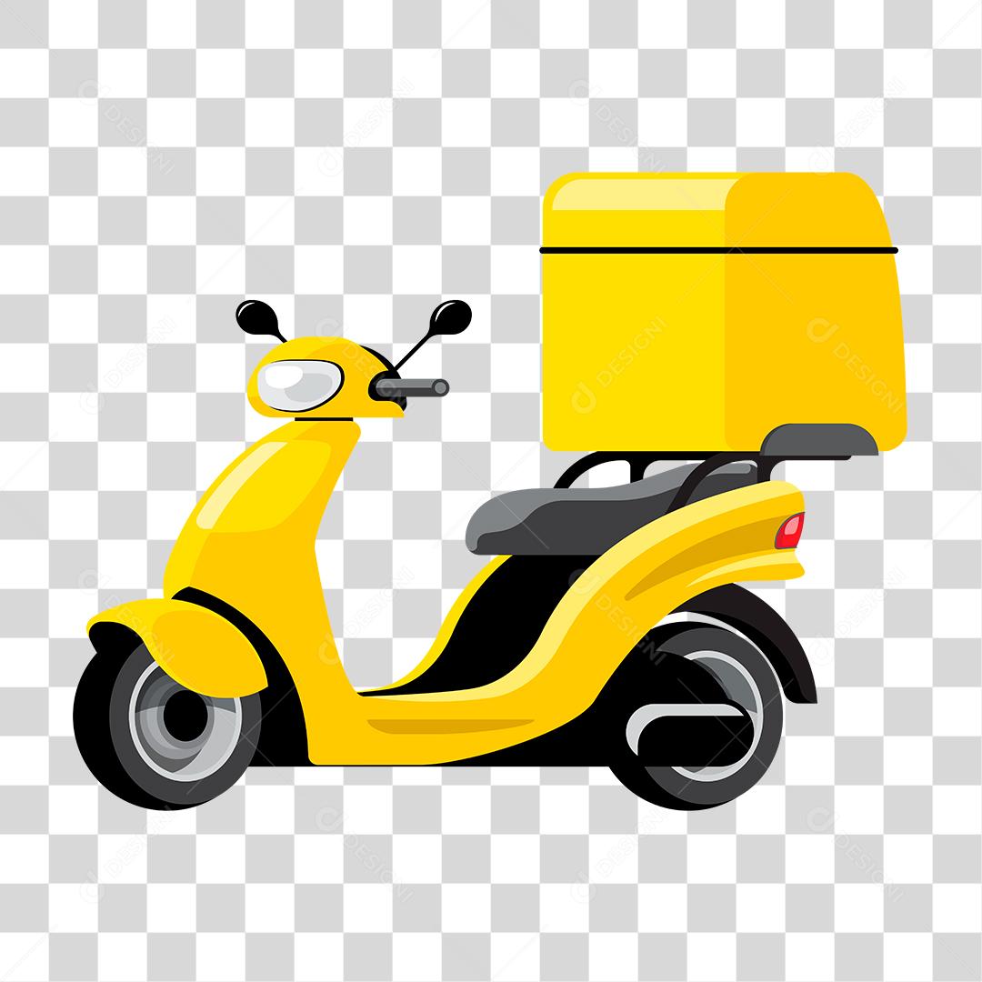Desenho de moto motoboy entregas