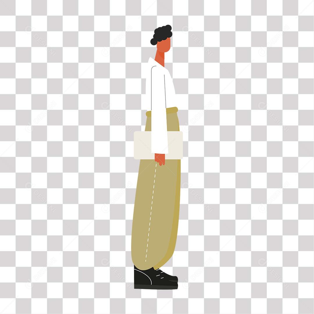 desenho de homem afro