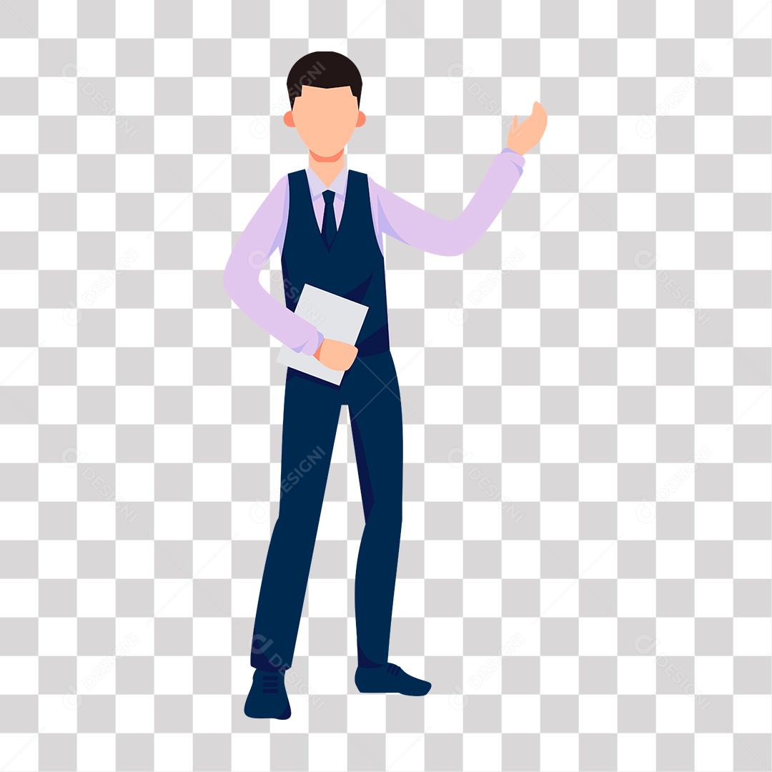 Empresário Trabalhador De Negócios Personagem De Desenho