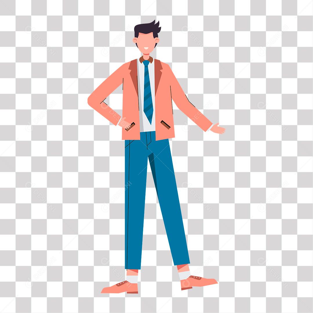 Homem Trabalhador De Negócios Personagem De Desenho