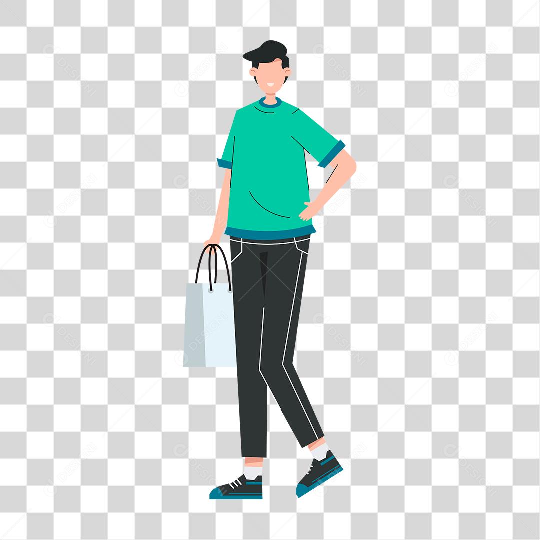 Desenho de homem sorridente