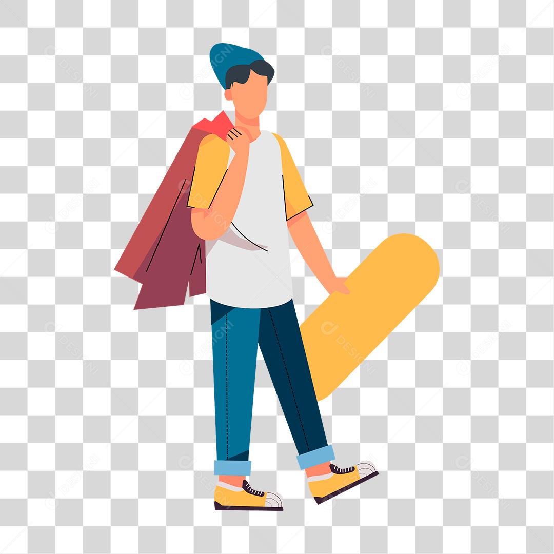 Desenho de homem sorridente