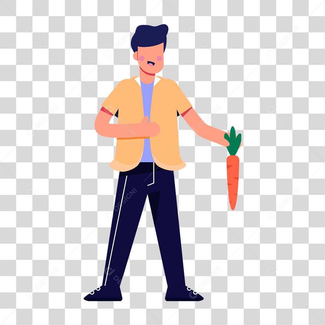 Desenho de homem sorridente