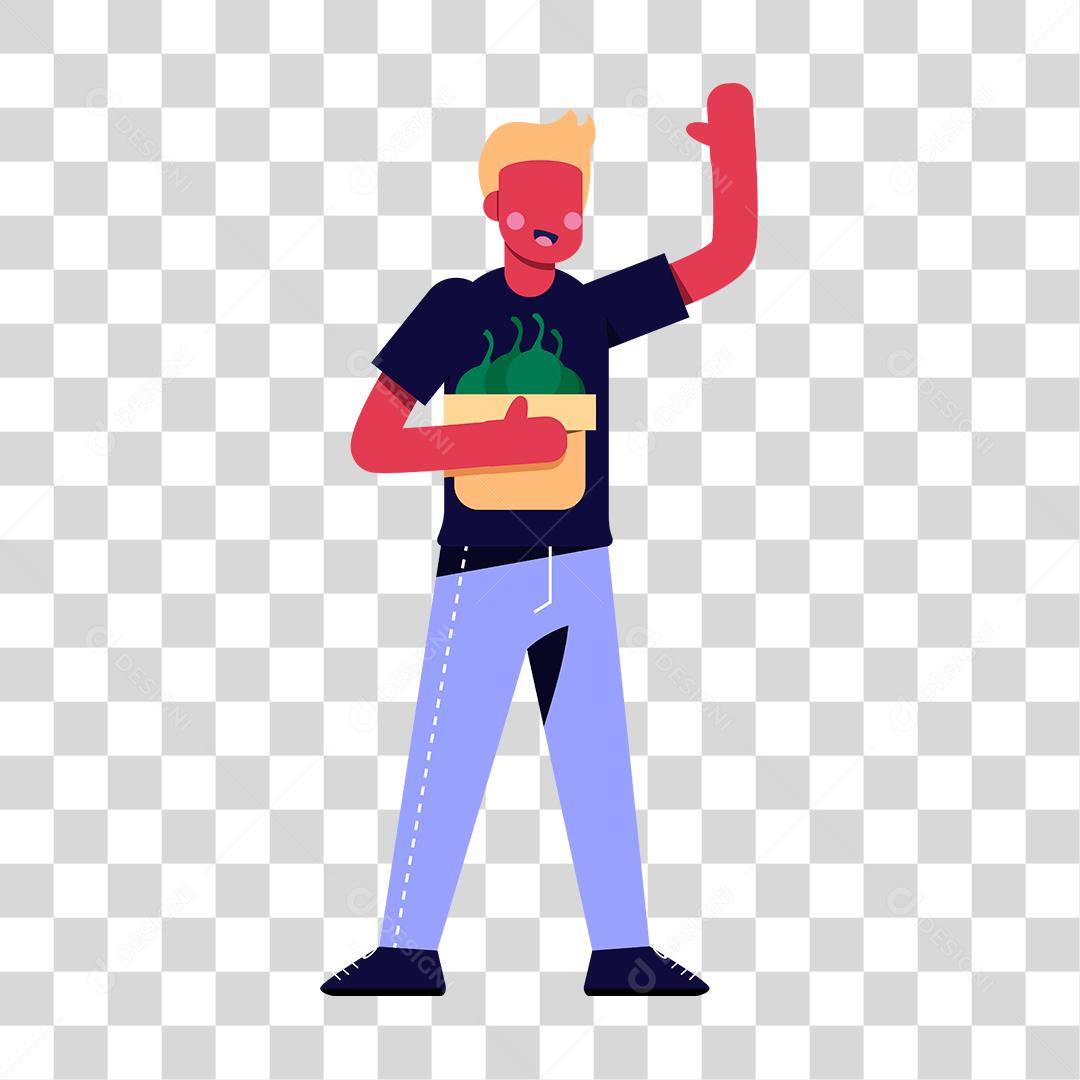 Desenho de homem sorridente