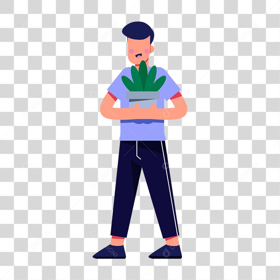 Desenho de homem sorridente