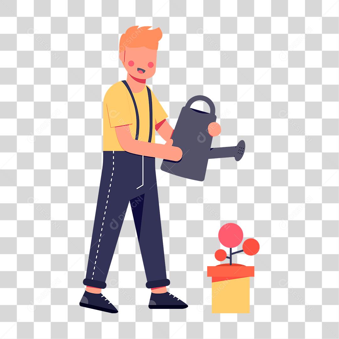 Desenho de homem sorridente