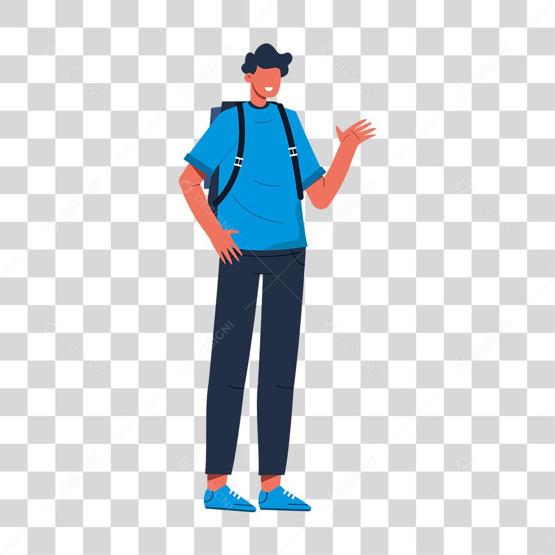 Desenho de homem sorridente