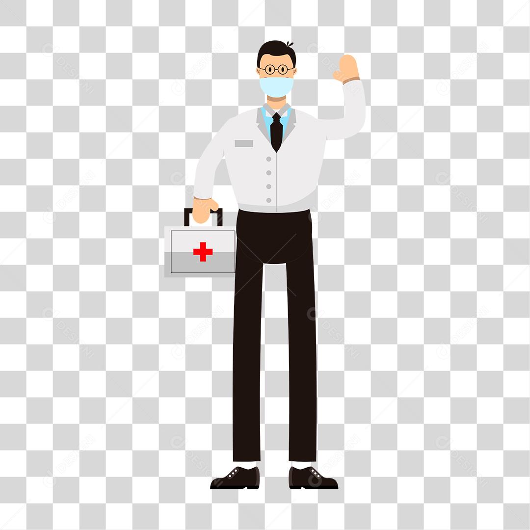 Desenho de homem medico