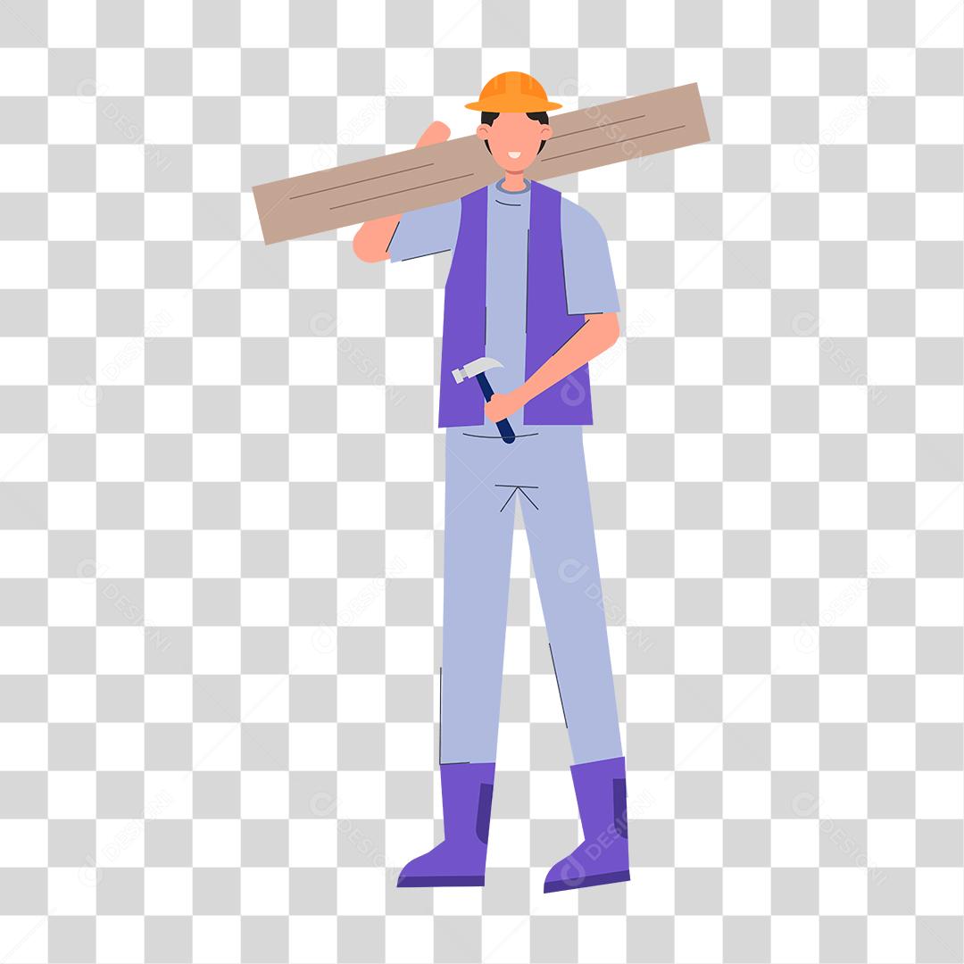 Desenho de homem trabalhador