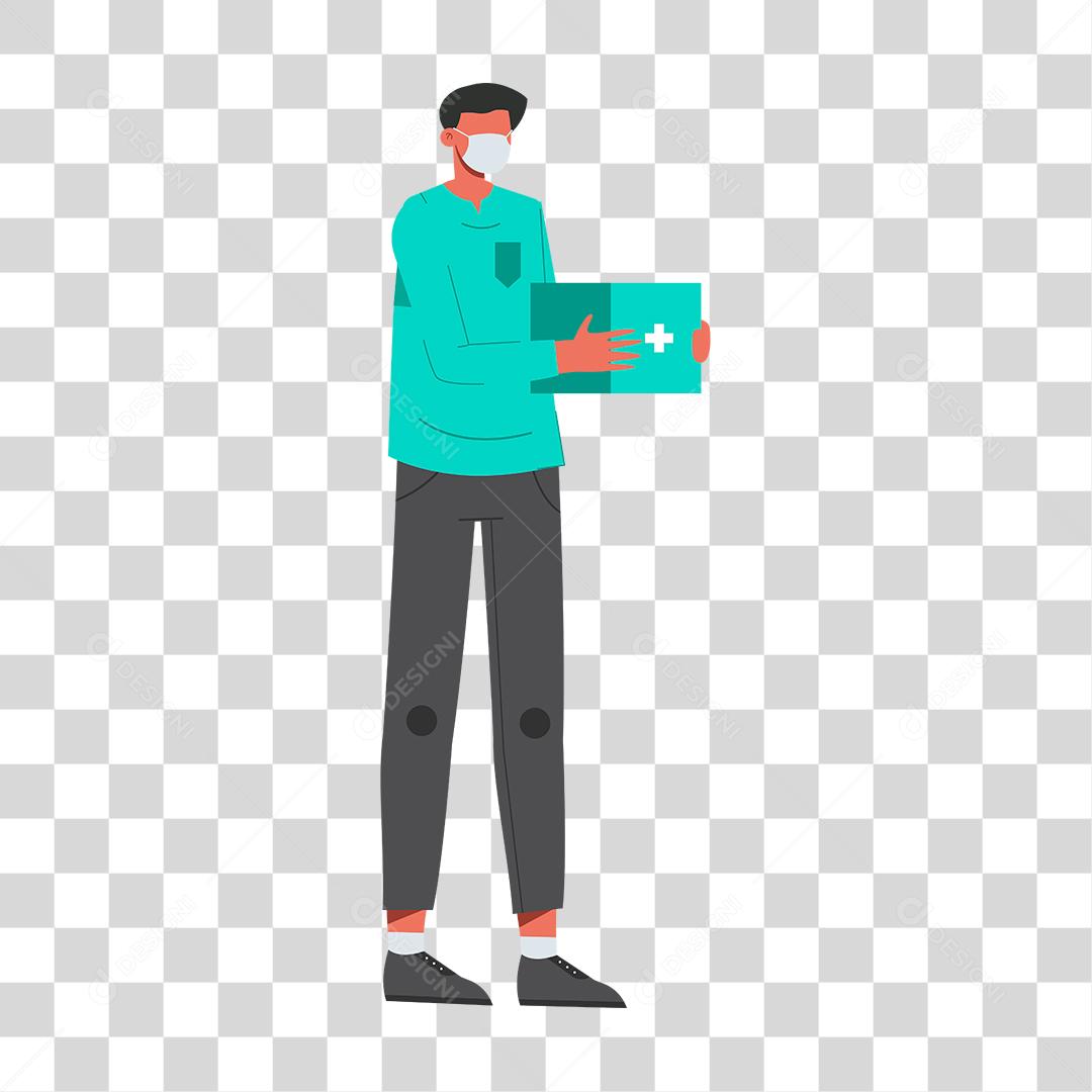 Desenho de homem medico