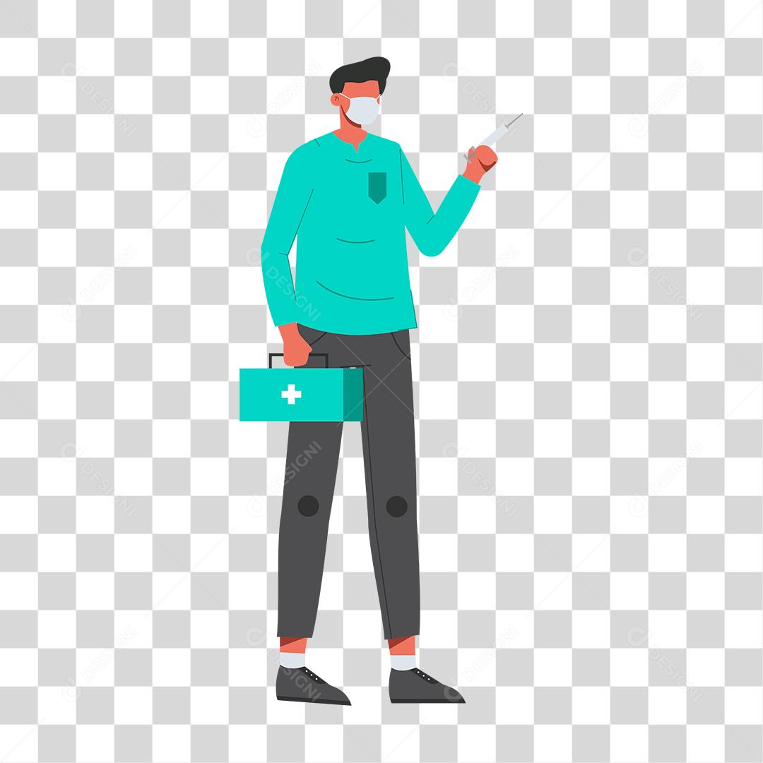 Desenho de homem medico