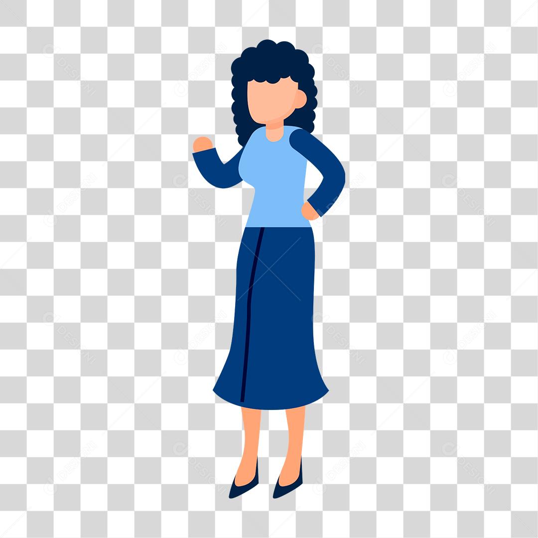 Desenho de mulher feliz