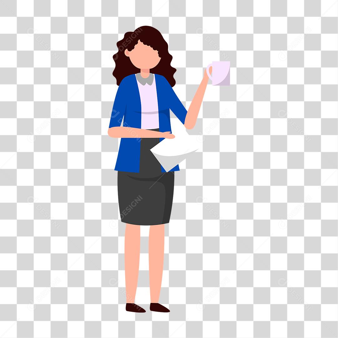 Desenho de mulher feliz