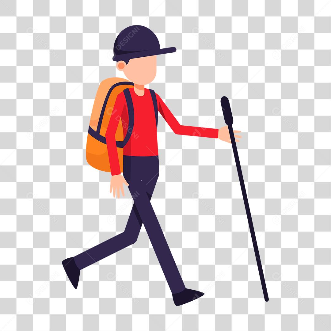 Desenho de pessoa turista