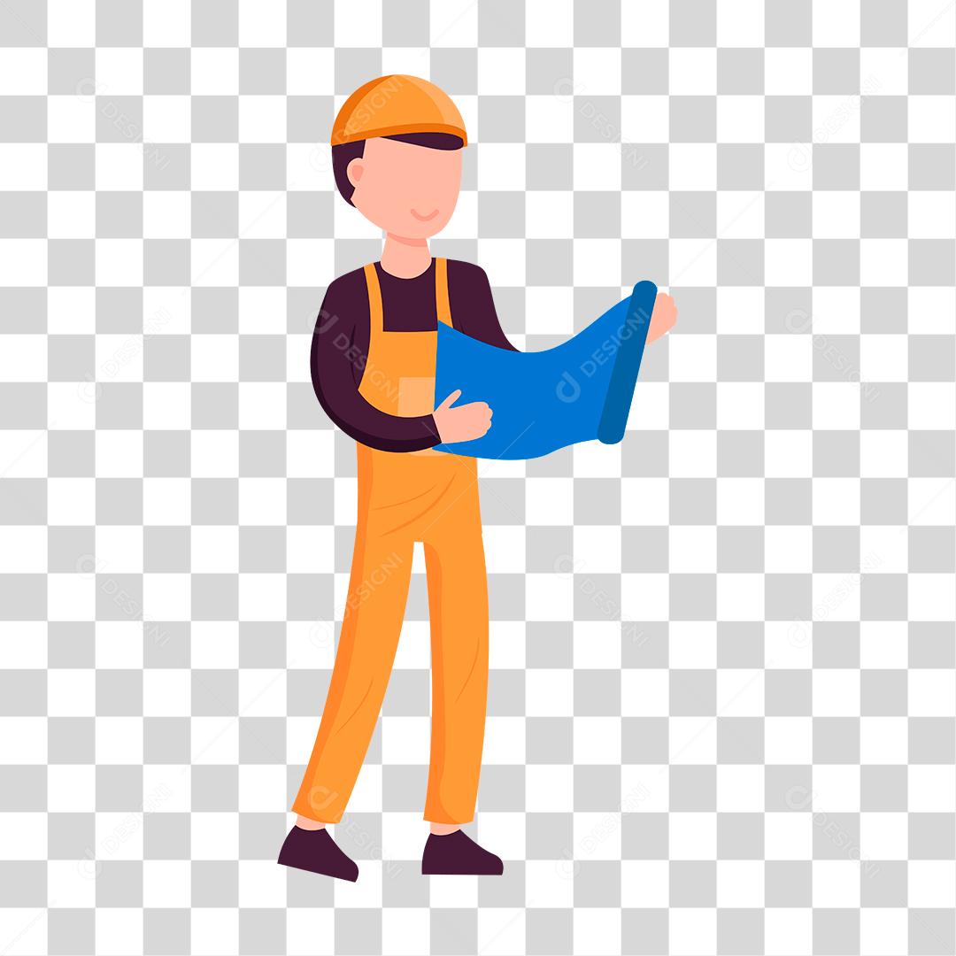 Desenho de Homem engenheiro