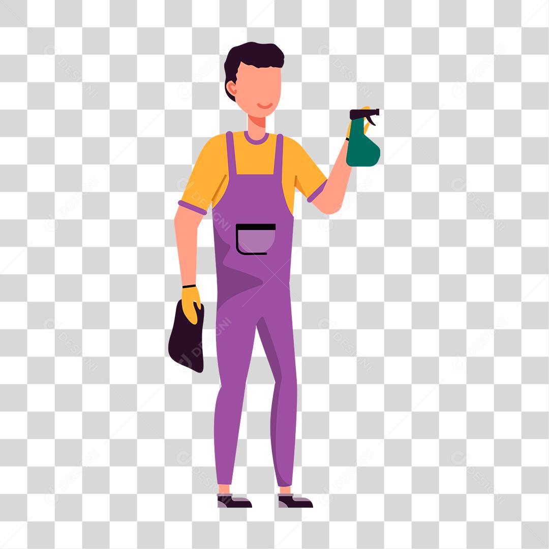 Desenho de homem trabalhador usando capacete