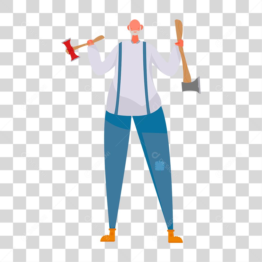 Desenho de um homem representando as profissões