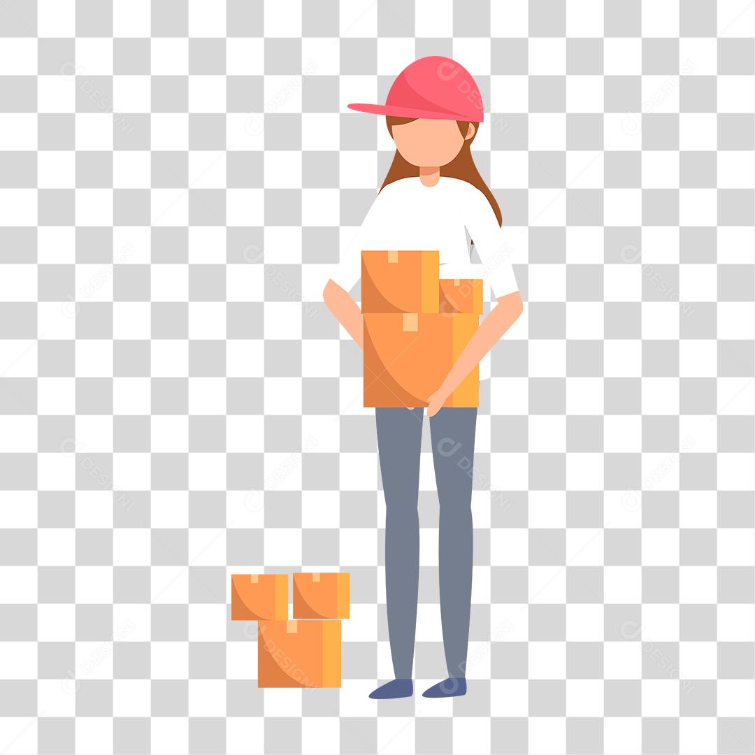 Desenho de uma mulher representando as profissões