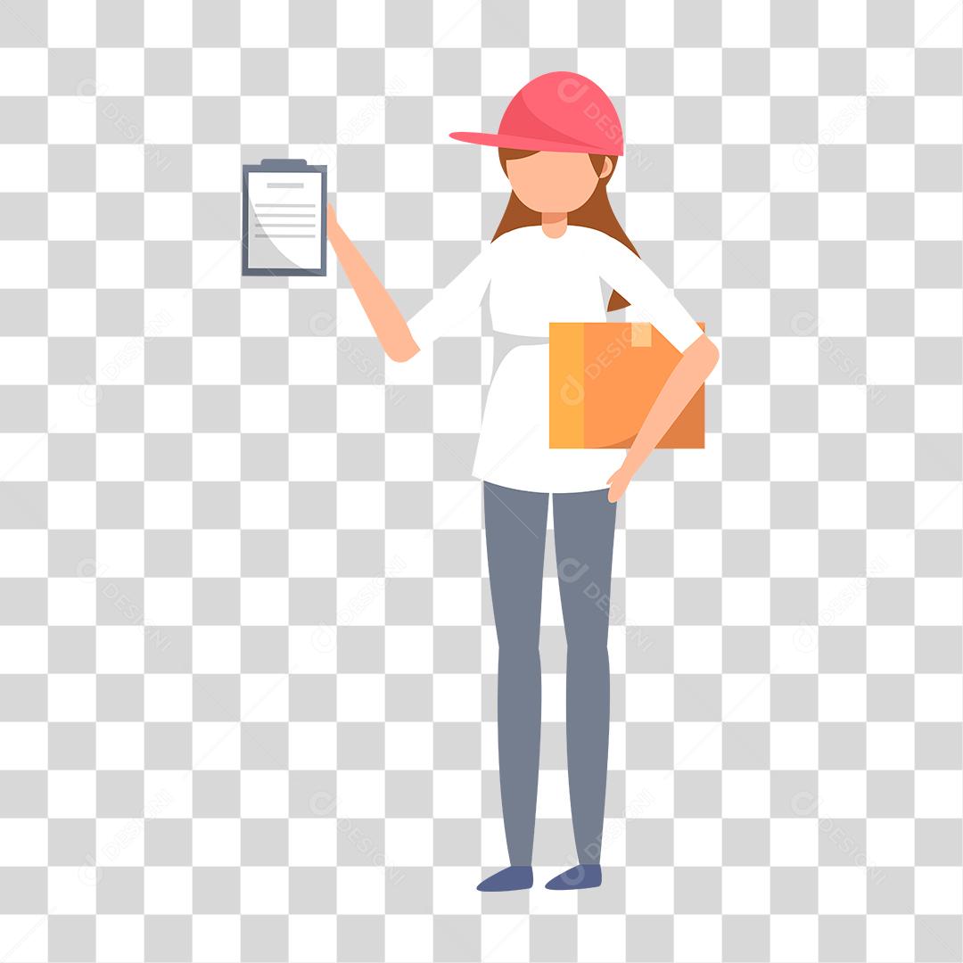 Desenho de uma mulher representando as profissões