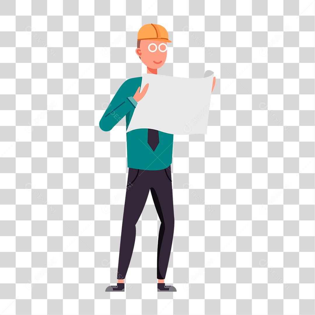 Desenho de um homem representando as profissões