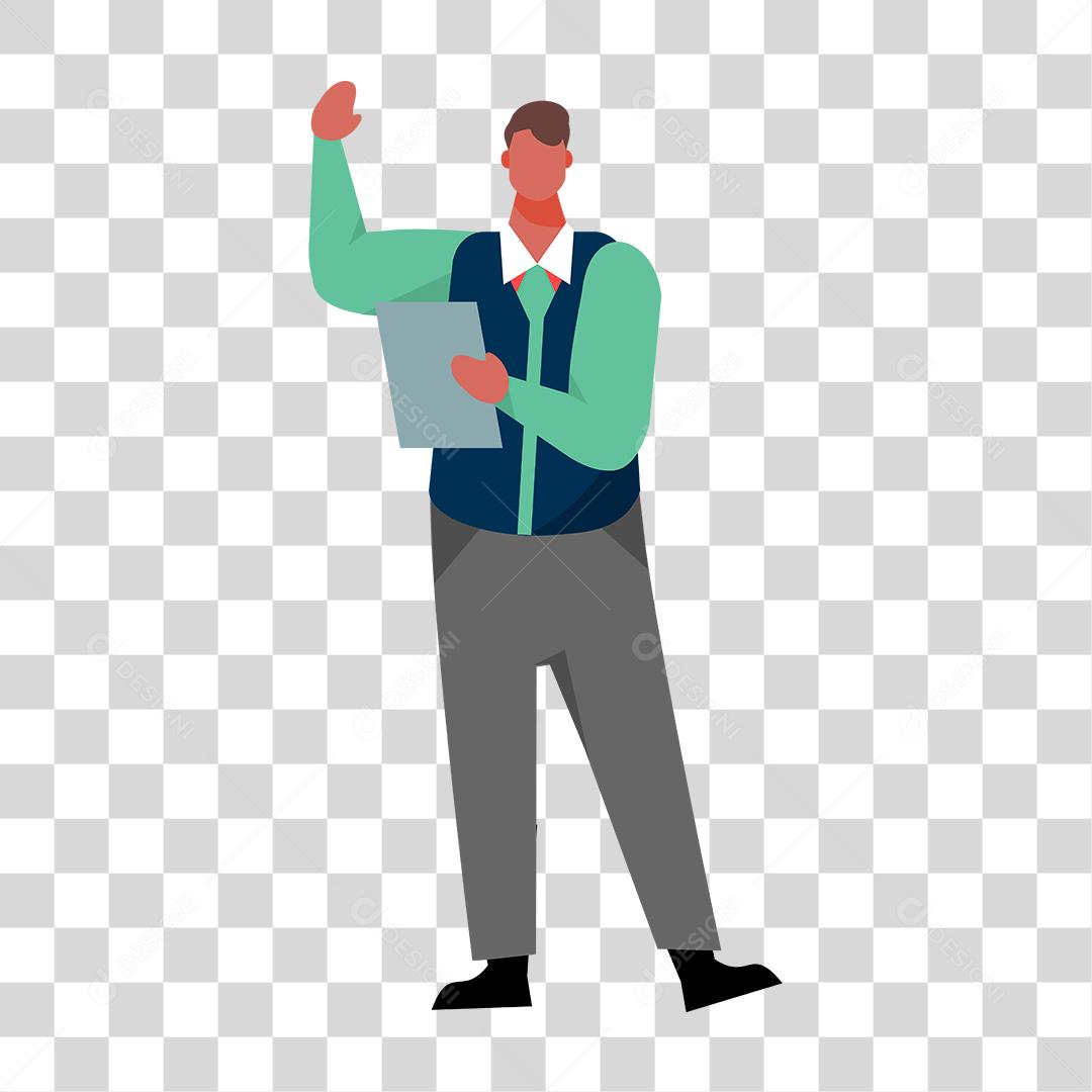 Desenho de um homem representando as profissões