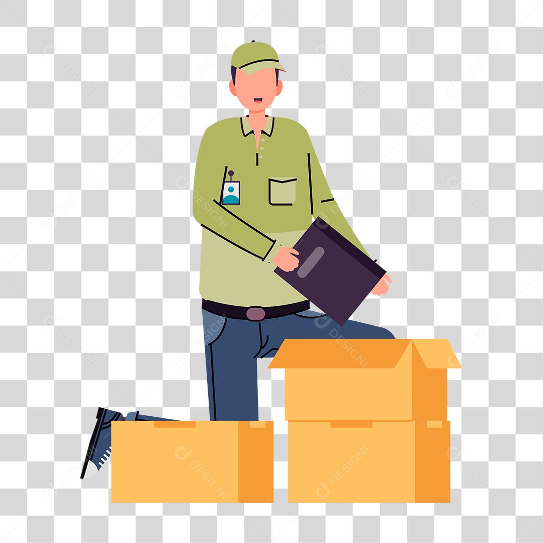 Desenho de um homem representando as profissões